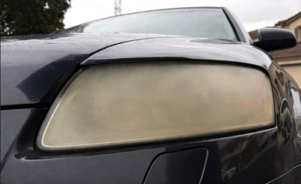 Headlight before restoration
